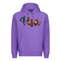 Purple usa calligraphy Premium Hoodie - Jasminsmagicworld
