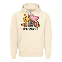 Sandshell peace love kindergarten Zipper Hoodie - JahusDesignShop