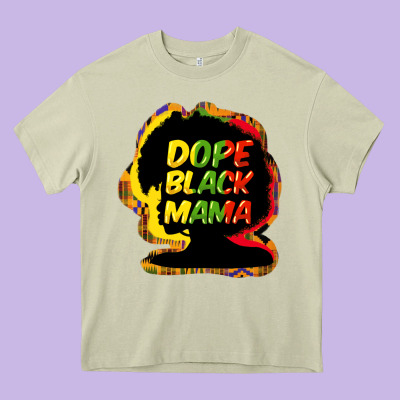 Dope Black Mama Heavy Core Tee Designed By Howdyjamesfarm