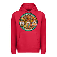 Cardinal fall gnomes round earrings 4 Premium Hoodie - Artiststas