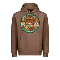 Chestnut fall gnomes round earrings 4 Premium Hoodie - Artiststas
