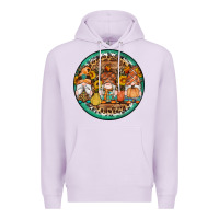Lilac fall gnomes round earrings 4 Premium Hoodie - Artiststas