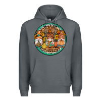 Rock fall gnomes round earrings 4 Premium Hoodie - Artiststas