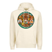 Tofu fall gnomes round earrings 4 Premium Hoodie - Artiststas