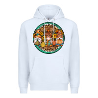 White fall gnomes round earrings 4 Premium Hoodie - Artiststas