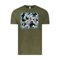Cowhide Glitter Leather Background Vintage Tee | Teevron