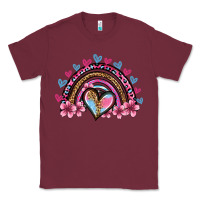 Burgundy valentine's day rainbow heart olivia Classic Tee - OliviaCreatesArt