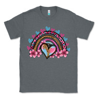 Charcoal Heather valentine's day rainbow heart olivia Classic Tee - OliviaCreatesArt
