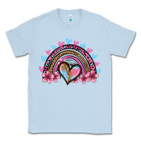Dusty Blue valentine's day rainbow heart olivia Classic Tee - OliviaCreatesArt