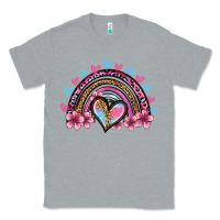Heather Grey valentine's day rainbow heart olivia Classic Tee - OliviaCreatesArt