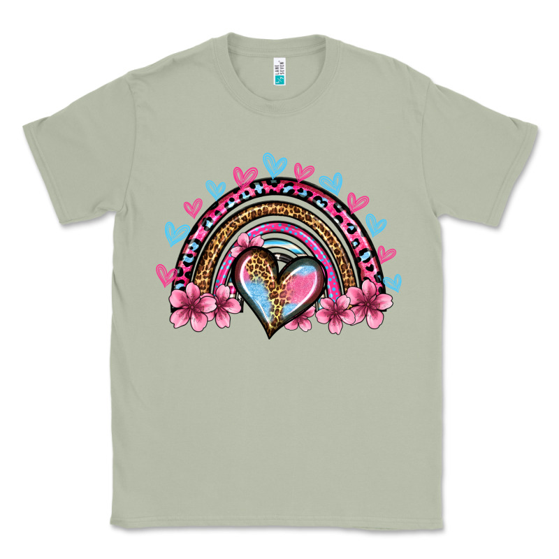 Valentine's Day Rainbow Heart Olivia Classic Tee by OliviaCreatesArt | Teevron