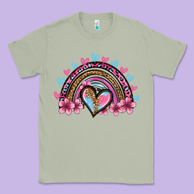 Valentine's Day Rainbow Heart Olivia Classic Tee Designed By Oliviacreatesart