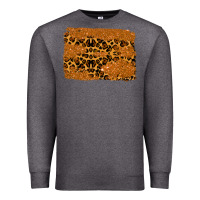 Charcoal Heather leopard glitter background Premium Sweatshirt - RanaPortraitStore