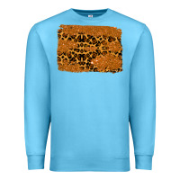 Ocean Blue leopard glitter background Premium Sweatshirt - RanaPortraitStore