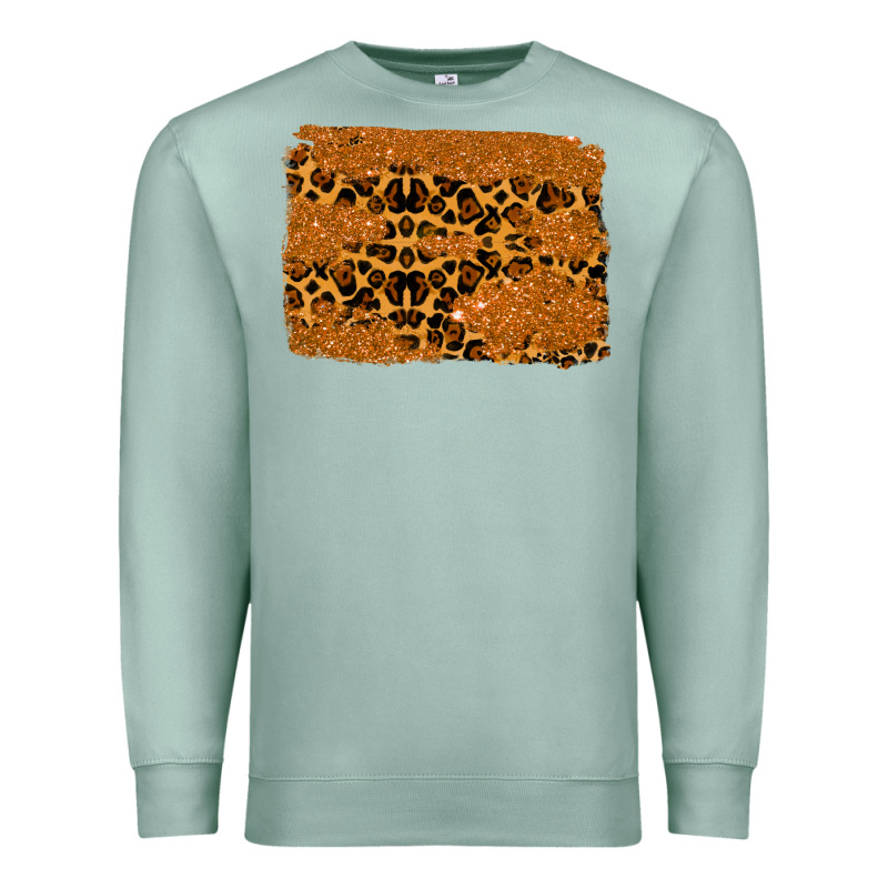 Leopard Glitter Background Premium Sweatshirt by RanaPortraitStore | Teevron