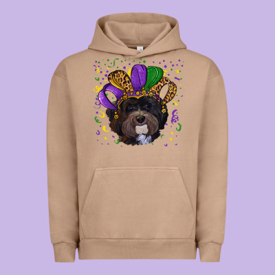 Mardi Gras Havanese Dog With Hat Urban Hoodie Designed By Ranaportraitstore