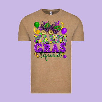 Mardi Gras Squad Vintage Tee Designed By Fadigitalartstudio