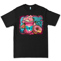 Black valentines day coffee cup and sweets Premium Tee - OliviaCreatesArt