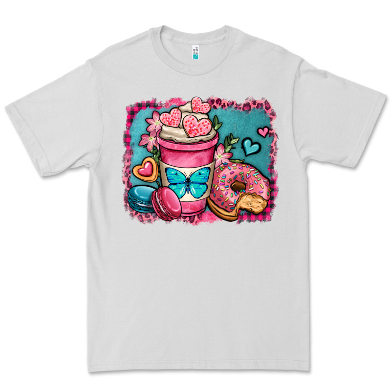 Valentines Day Coffee Cup And Sweets Premium Tee by OliviaCreatesArt | Teevron