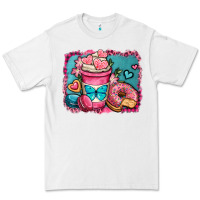 White valentines day coffee cup and sweets Premium Tee - OliviaCreatesArt