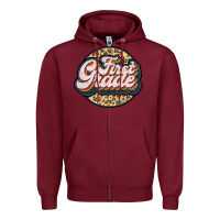 Burgundy first grade Zipper Hoodie - JahusDesignShop