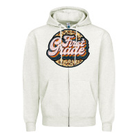 Oatmeal Heather first grade Zipper Hoodie - JahusDesignShop
