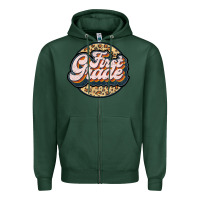 Sports Green first grade Zipper Hoodie - JahusDesignShop