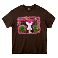 Chocolate Brown valentines day baby calf Heavy Core Tee - Jasminsmagicworld