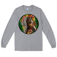 Heather Grey Tennessee Horse Christmas Long Sleeve Tee - LillyAllenDesigns