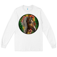 White Tennessee Horse Christmas Long Sleeve Tee - LillyAllenDesigns