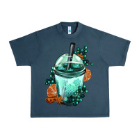 Midnight Navy Winter Bobba Cup Urban Heavy Tee - FaDigitalArtStudio