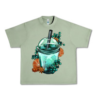 Oil Green Winter Bobba Cup Urban Heavy Tee - FaDigitalArtStudio