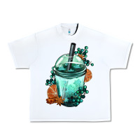 White Winter Bobba Cup Urban Heavy Tee - FaDigitalArtStudio