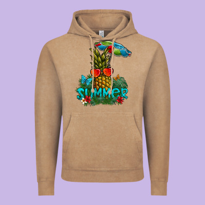 Summer Vintage Hoodie Designed By Cowhidedigitalart