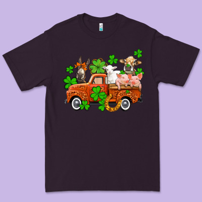 St. Patrick's Farm Animals And Truck Premium Tee Designed By Oliviacreatesart