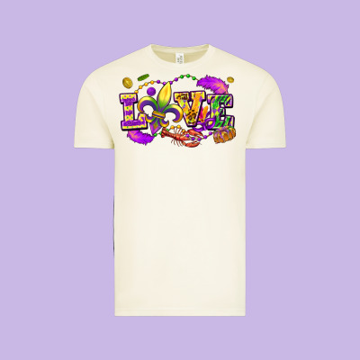 Love Mardi Gras Vintage Tee Designed By Fadigitalartstudio