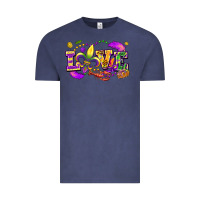 Vintage Denim love mardi gras Vintage Tee - FaDigitalArtStudio