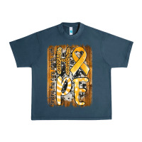 Midnight Navy finding the cure starts with hope childhood cancer awareness  with bac Urban Heavy Tee - Jasminsmagicworld