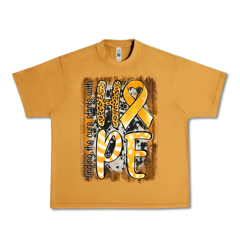 Finding The Cure Starts With Hope Childhood Cancer Awareness  With Bac Urban Heavy Tee by Jasminsmagicworld | Teevron