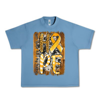 Pebble Blue finding the cure starts with hope childhood cancer awareness  with bac Urban Heavy Tee - Jasminsmagicworld