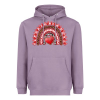 Lavender valentines day rainbow with heart Heavyweight Hoodie - RanaPortraitStore