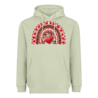 Matcha valentines day rainbow with heart Heavyweight Hoodie - RanaPortraitStore