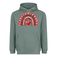 Sage valentines day rainbow with heart Heavyweight Hoodie - RanaPortraitStore