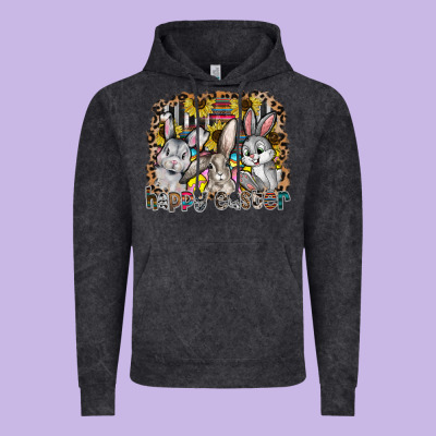 Happy Easter Vintage Hoodie Designed By Cowhidedigitalart