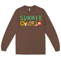 Chestnut Summer Vibes Long Sleeve Tee - CowhideDigitalArt
