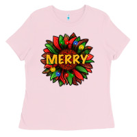 Merry Christmas With Light Sunflower Bbs Ladies Tee | Teevron