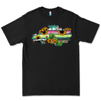 Black North Carolina Map Sunflower Cactus Serape Premium Tee - RanaPortraitStore