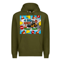 Army Green a little dirt never hurt steam roller tumbler Premium Hoodie - Artiststas
