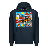 Navy a little dirt never hurt steam roller tumbler Premium Hoodie - Artiststas