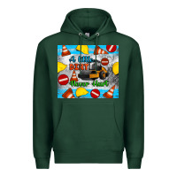 Sports Green a little dirt never hurt steam roller tumbler Premium Hoodie - Artiststas